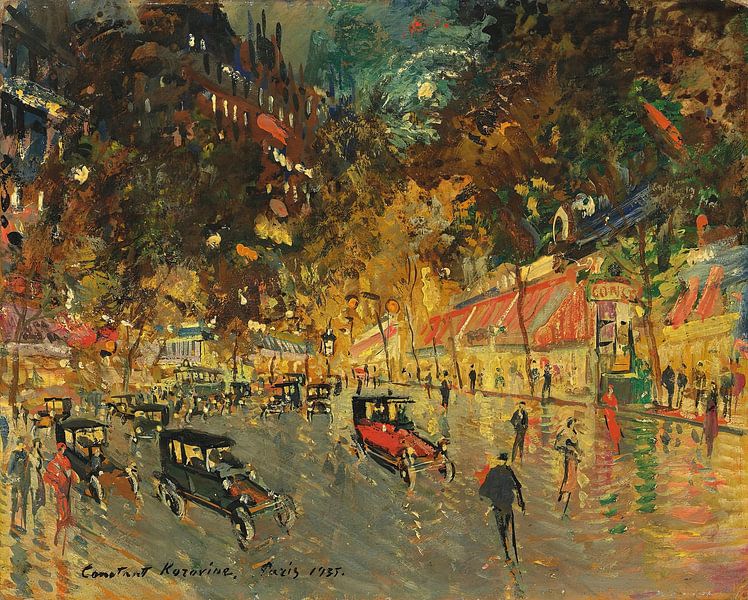 Konstantin Aleksejevitsj Korovin - Grands Boulevards, Richelieu-Drouot (1935) van Peter Balan