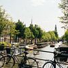 Zicht op de Westertoren aan de Prinsengracht van Suzanne Spijkers