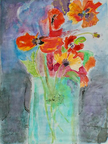 Mohnblumen  in Vase von Tatjana Pöhl