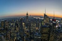 Manhattan na zonsondergang