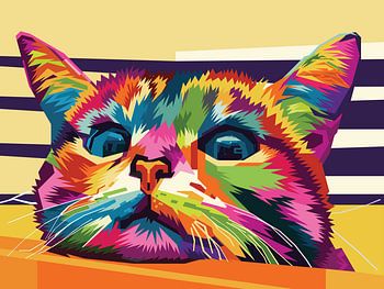 Cat in Pop Art WPAP