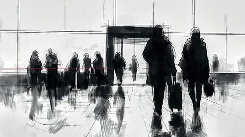 Reizigers onderweg