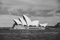 The well-known Opera House in Sydney black and white by Ken Tempelers thumbnail