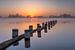 Sonnenaufgang entlang des Flusses IJssel bei Zalk von Fotografie Ronald