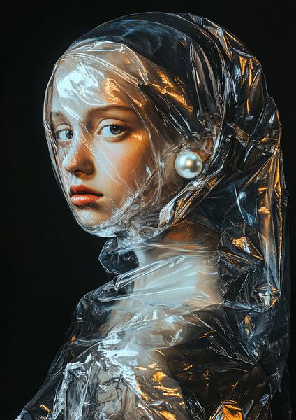 Meisje in plasticfolie van Lufy