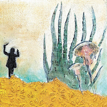 Sinfonie des Lebens – Mixed-Media-Collage