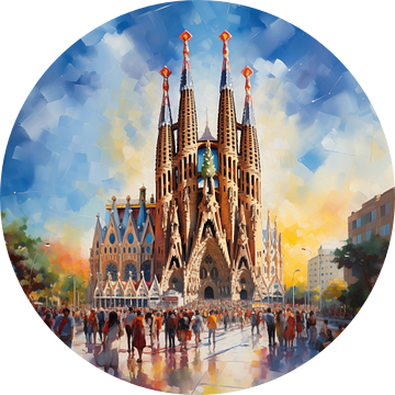 Kerk Sagrada Familia, Barcelona, Spanje van TheXclusive Art