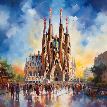 Kirche Sagrada Familia, Barcelona, Spanien von TheXclusive Art