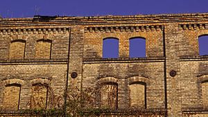 Ruine des Speichers des Mühlenkomplexes Böllberg in Halle in Deutschland