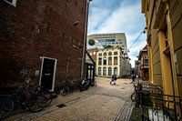 Groningen behind the wall with a view of the Groninger forum