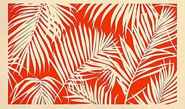 Royal Orange Palmblatt von ByNoukk