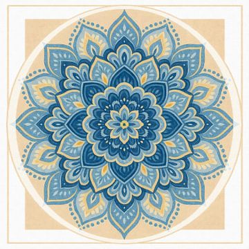 Bloemenmandala van het stille centrum