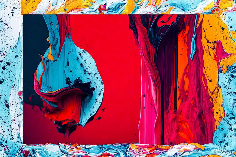 &quot;Color Splash III&quot; Colorful Abstract Painting von Pitkovskiy Photography|ART