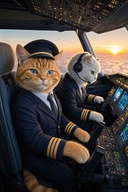Katzenpiloten fliegen über den Wolken von Matthias Hauser