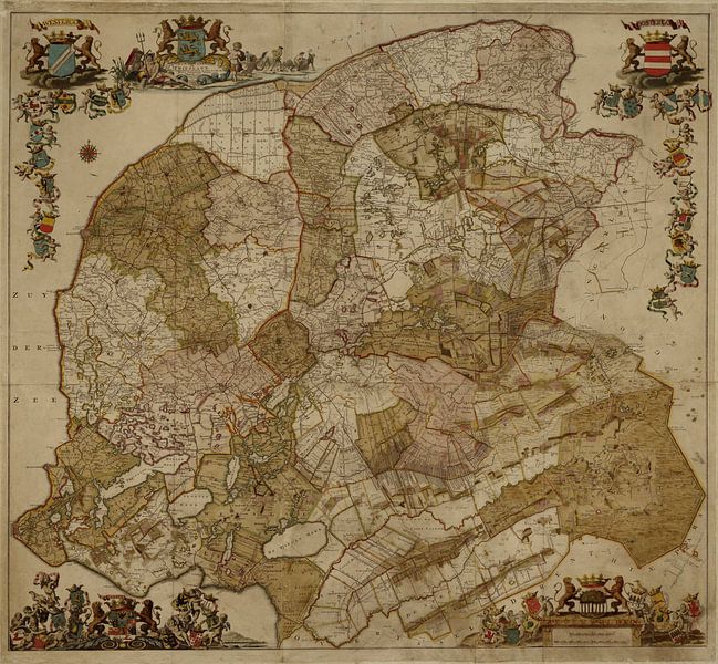 Karte von Friesland von Rebel Ontwerp