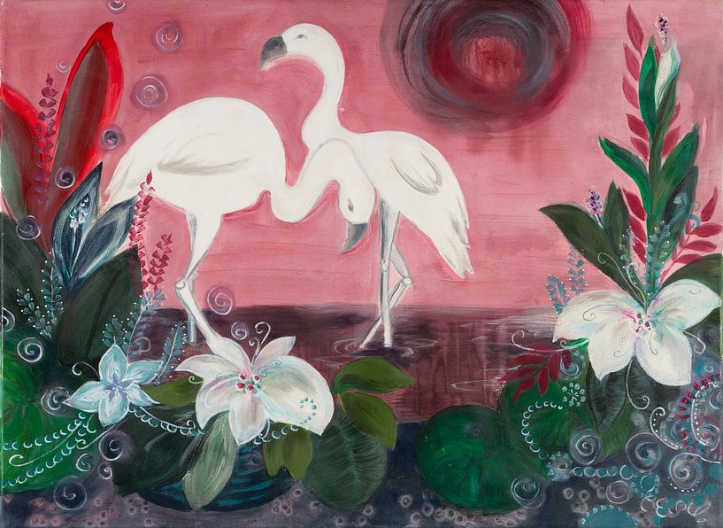 2 Flamingos von Carmen Eisele