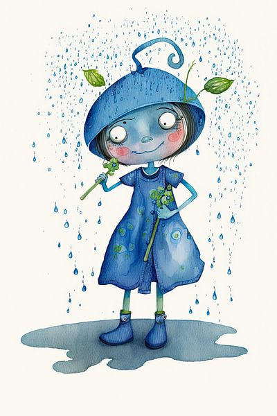 The Blue Dreamer - Dreamy in the Garden van Erich Krätschmer