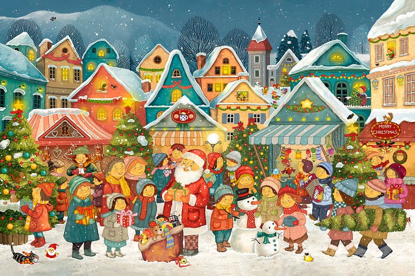 Nikolaus und Weihnachtsmarkt von Marion Krätschmer