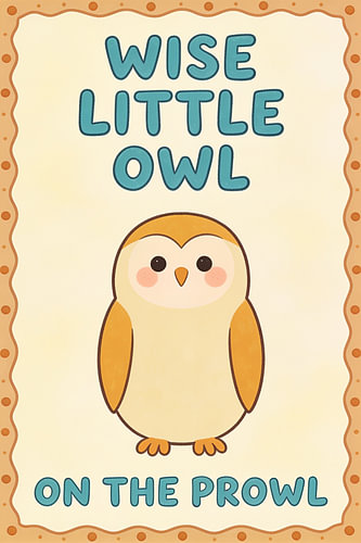 Petit hibou sage – Affiche pour chambre d'enfant