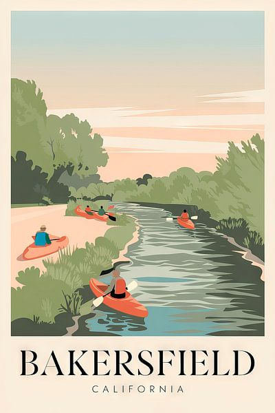 Bakersfield, California by Poster Art Shop