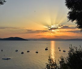 Sunset in Greece by Anne Travel Foodie
