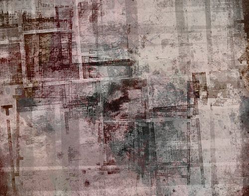 Mondrian Inspired Geometry Wabi-Sabi Style