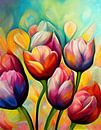 Fleurige tulpen van Bert Nijholt thumbnail