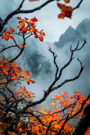 Autumnal branches in the fog by Poster Art Shop
