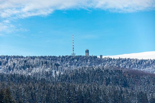 Korte winterwandeling rond de besneeuwde Inselsberg bij Brotterode - Thüringen - Duitsland
