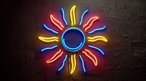 Neon-Sonnen-Panorama