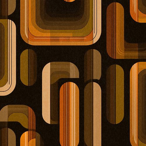 Retro-Muster - Minimalistisch in Braun und Orange