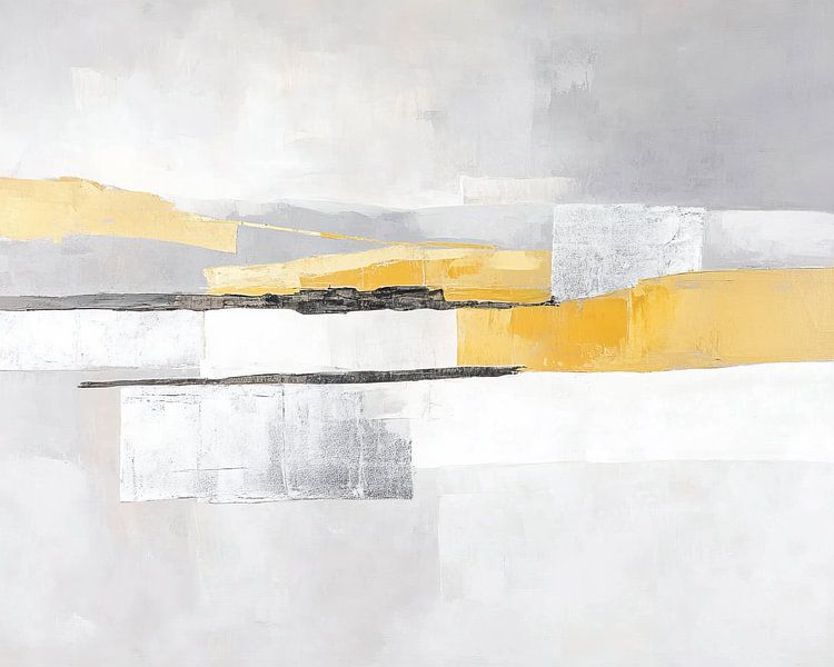 Layers of Silence van Abstract Schilderij