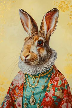 Schickes Kaninchen-Porträt von But First Framing