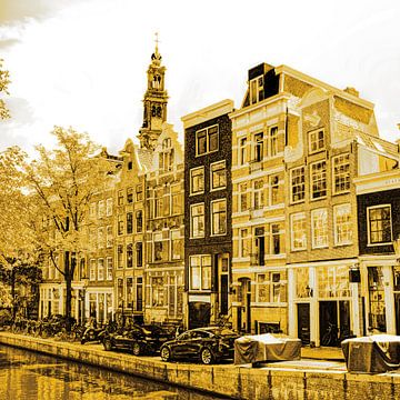Jordaan Egelantiersgracht Amsterdam Niederlande Gold von Hendrik-Jan Kornelis