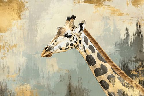 Abstracte giraffe met elegante uitstraling