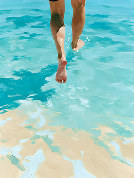 Les pieds nus dans la mer