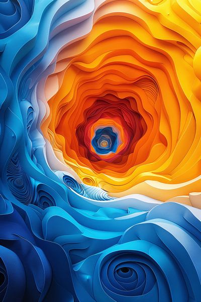 Abstract Colourful Tunnel with Waves by Art & Soul Creations