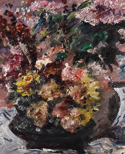 Bloemen in een bronzen vaas, stilleven, LOVIS CORINTH, 1923