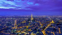 Paris et la Tour Eiffel dans la lumière du soir