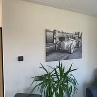 Klantfoto: Auto Union Grand Prix Rennwagen Type C V16 van Sjoerd van der Wal Fotografie, op canvas