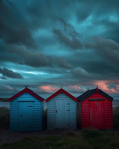 Dramatisches Licht am Strand