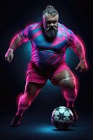 Footballeur néon