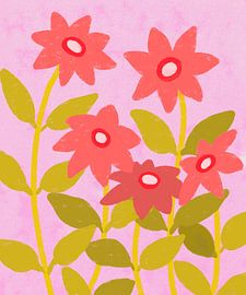 Fleurs sur rose sur Aliya Putrus