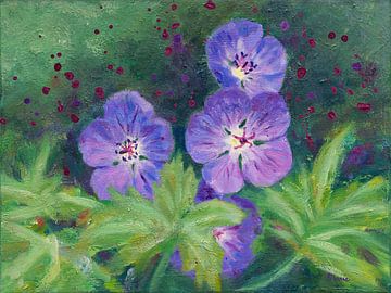 Blauwe Geranium van Maria Meester