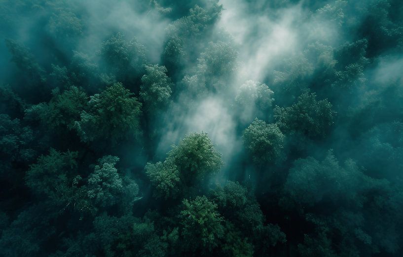 Wald von fernlichtsicht
