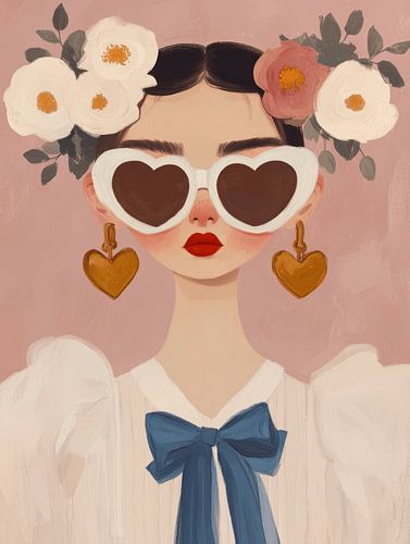 Super süßes und liebenswertes Porträt "Hearts"