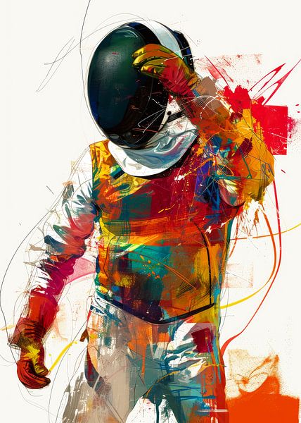 Schermsport kunst #schermen #sport van JBJart Justyna Jaszke