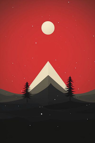 Camping under the moon by haroulita