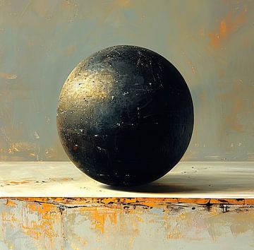 Winterse Abstract Kunst | Shadows in Winter’s Orb van Kunst Kriebels