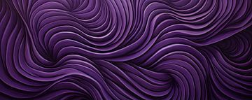 Purple Waves van Abstract Schilderij
